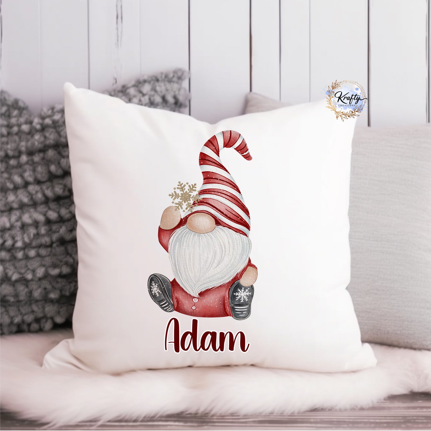 Personalised Gonk Cushion - Red