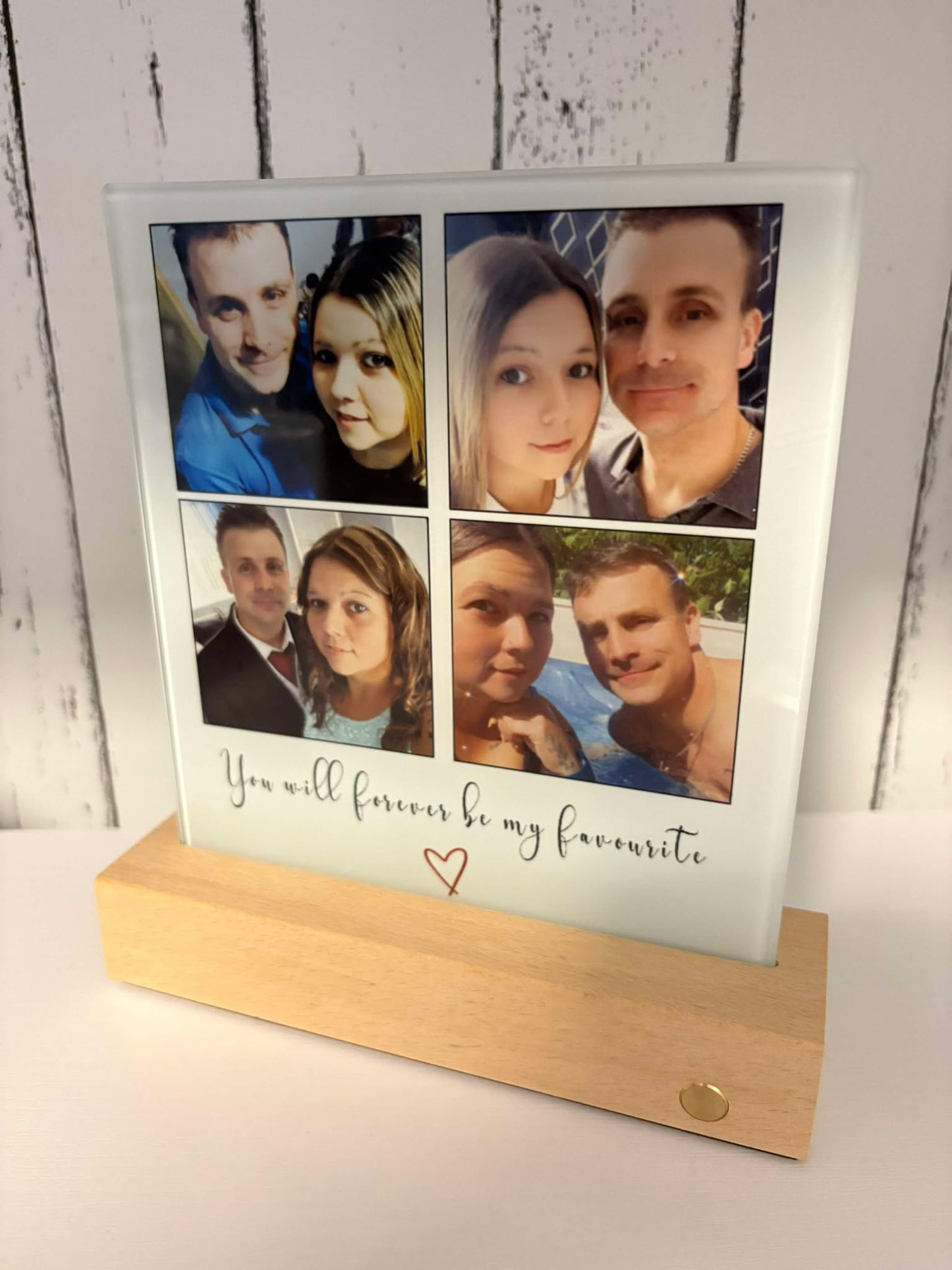 Personalised Photo Led Frame - 4 Grid