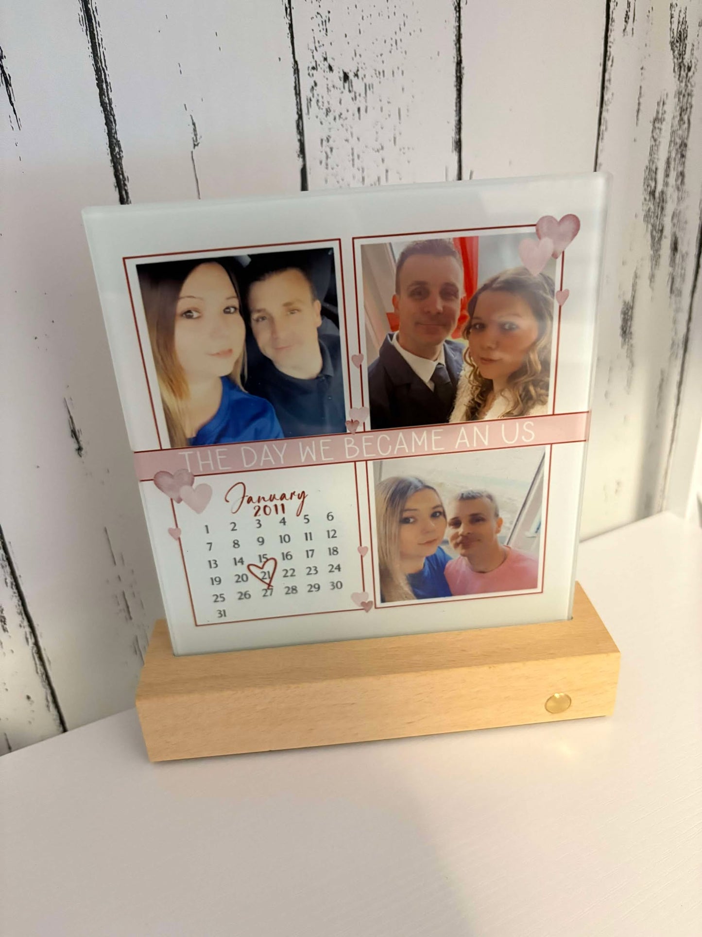 Personalised Photo Led Frame - Photo / Date