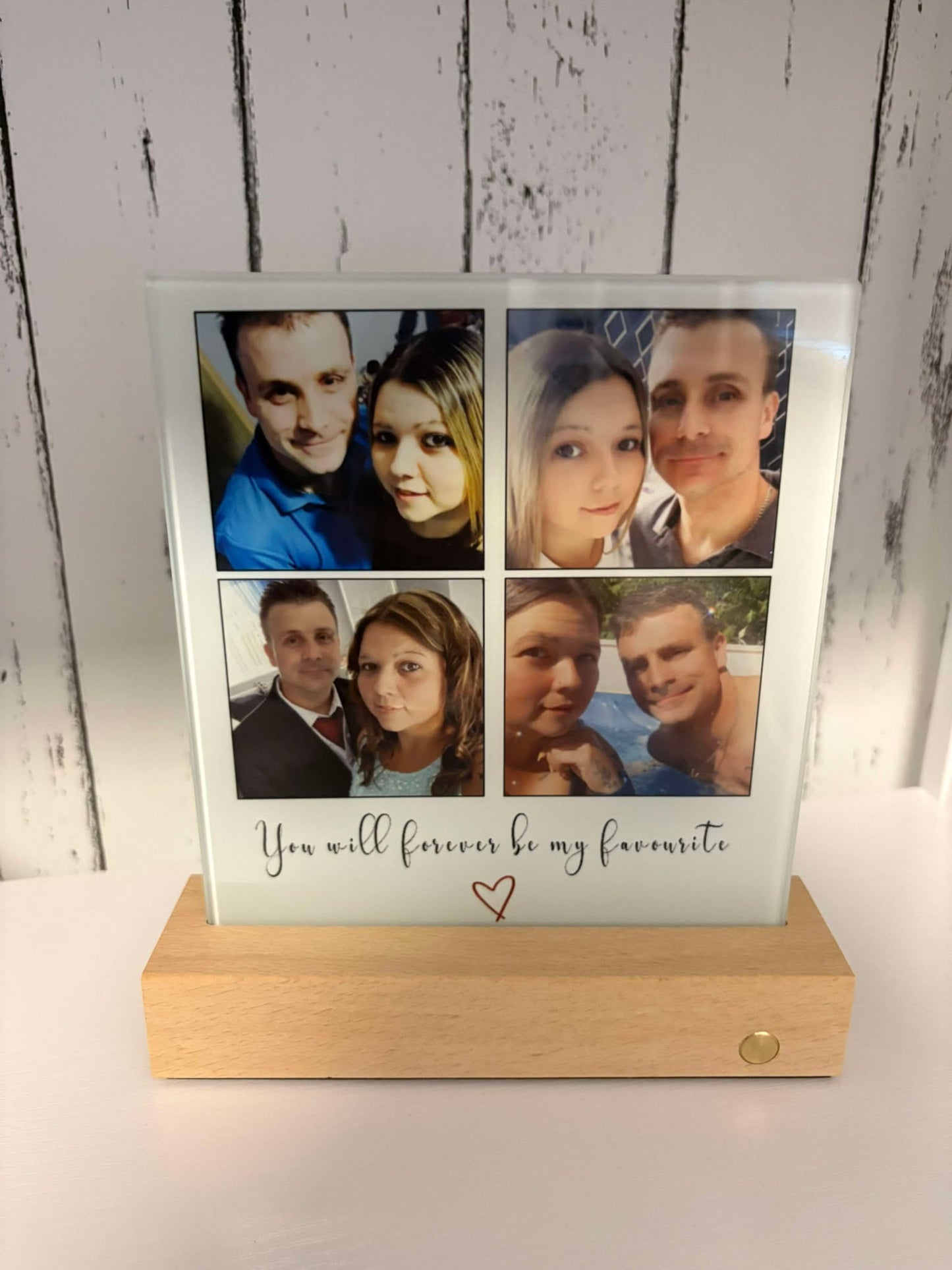 Personalised Photo Led Frame - 4 Grid