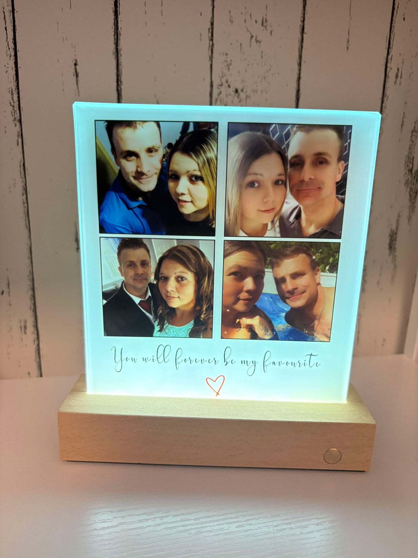Personalised Photo Led Frame - 4 Grid