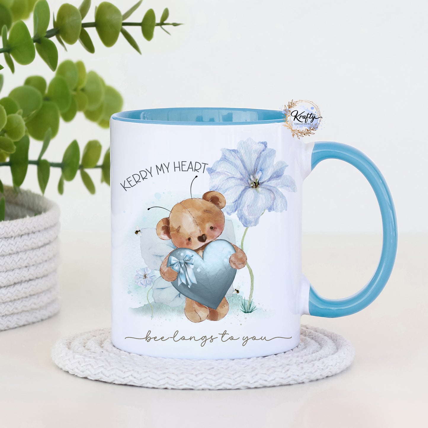 Heart Bear Flower Mugs