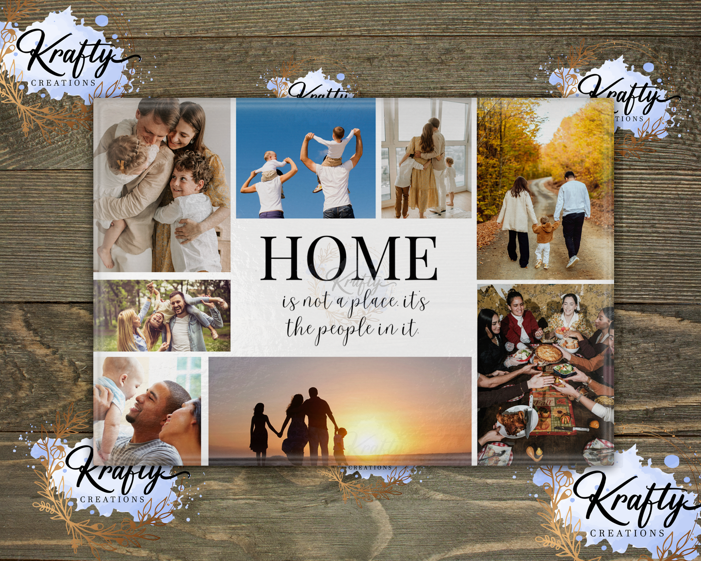 Home Photo Glass Chopping Board - Large 28x30cm