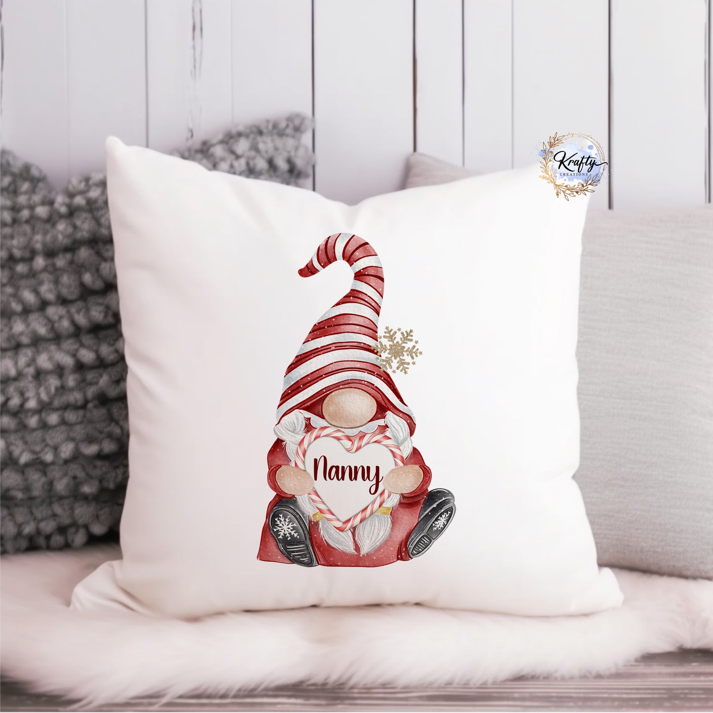 Personalised Gonk Cushion - Red