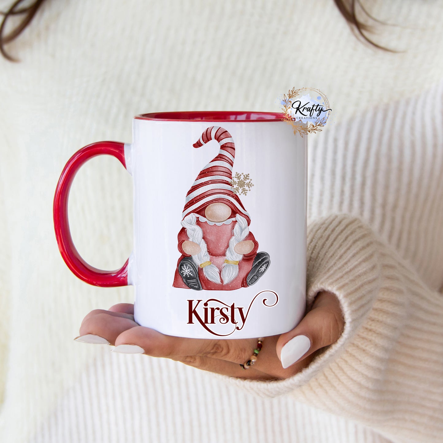 Personalised Gonk Mugs - Red
