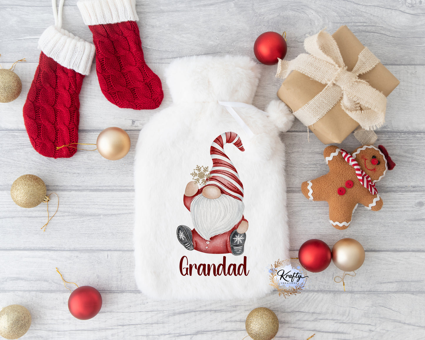 Christmas Gonks Hot Water Bottle
