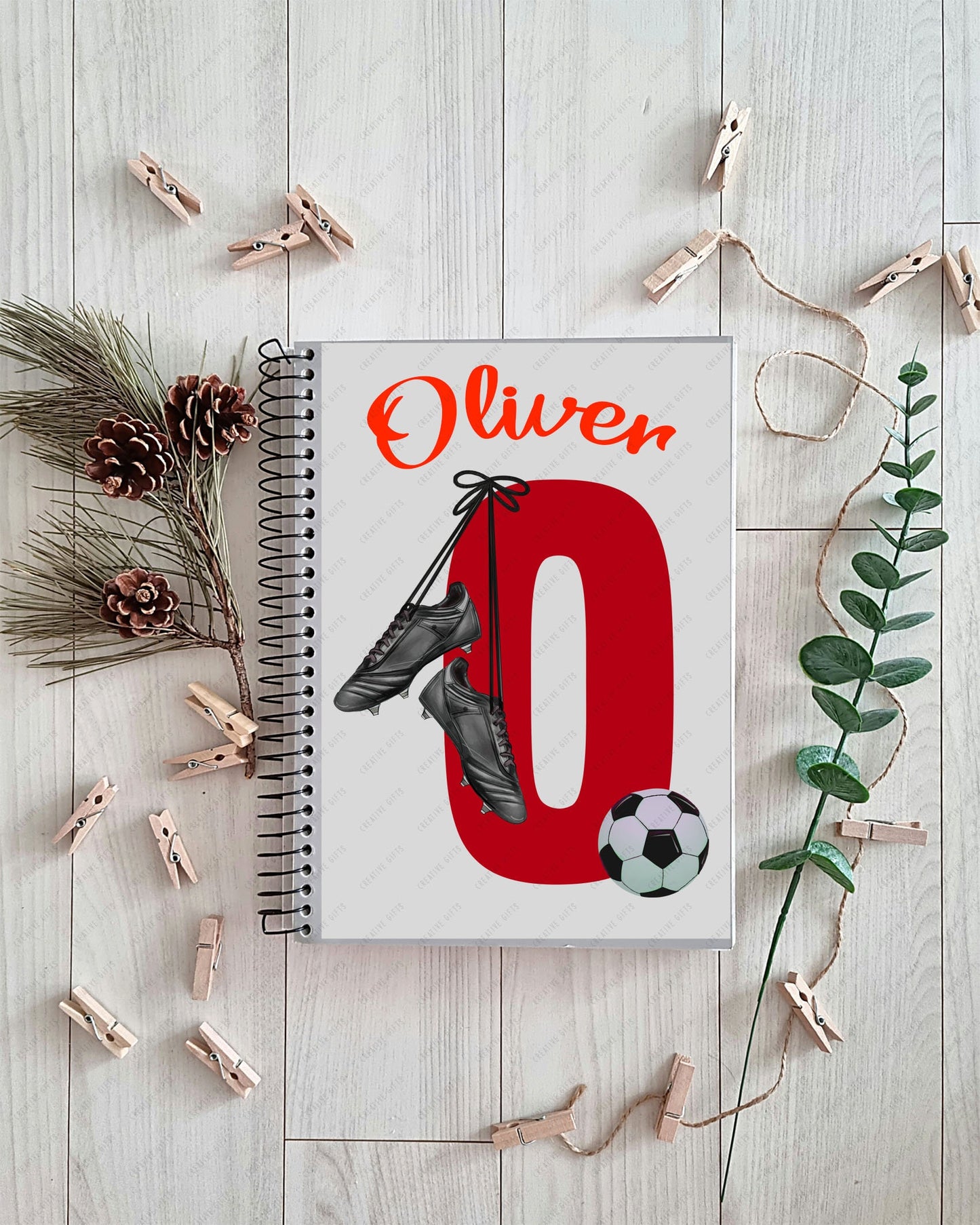 Personalised Football Initial Notebooks