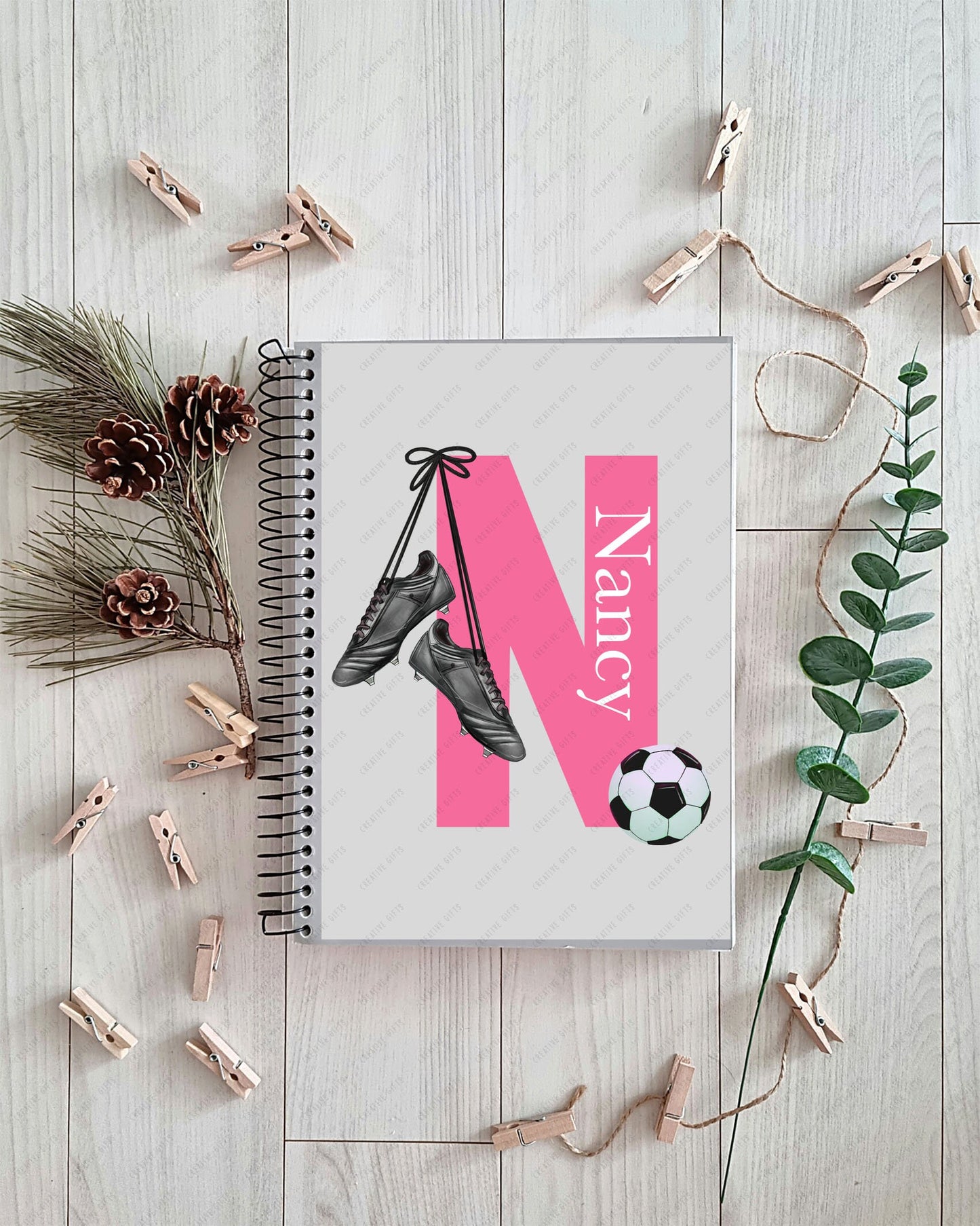 Personalised Football Initial Notebooks