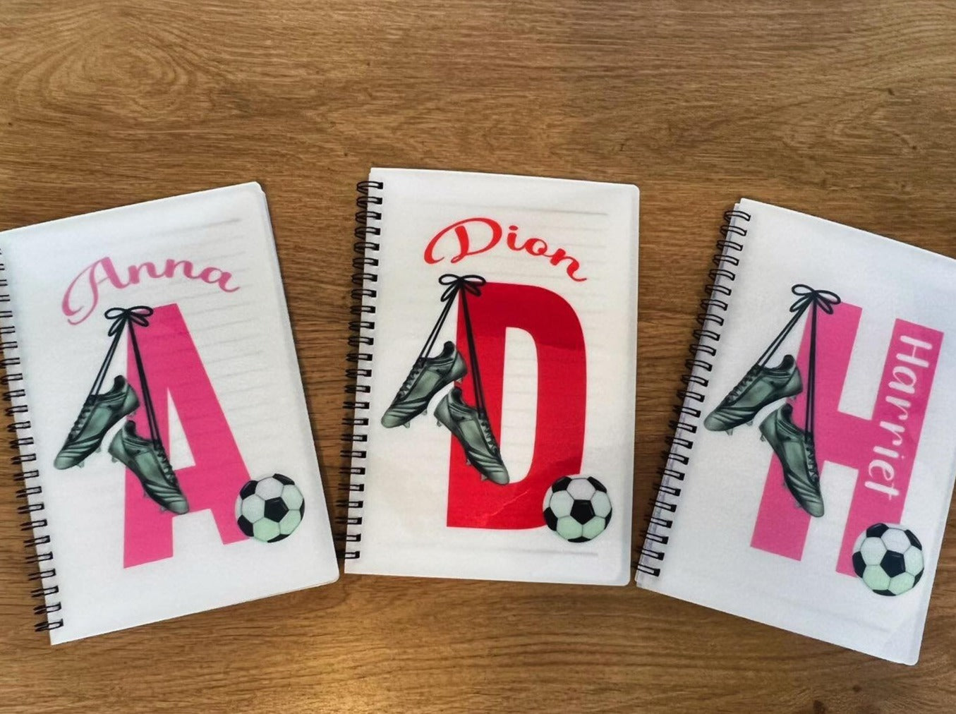 Personalised Football Initial Notebooks