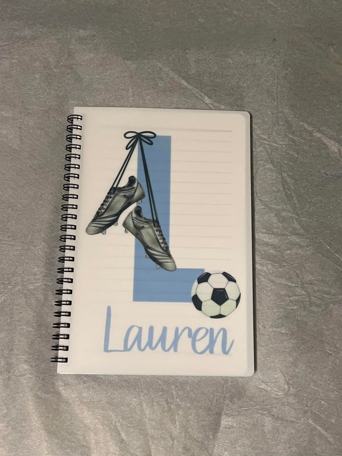 Personalised Football Initial Notebooks