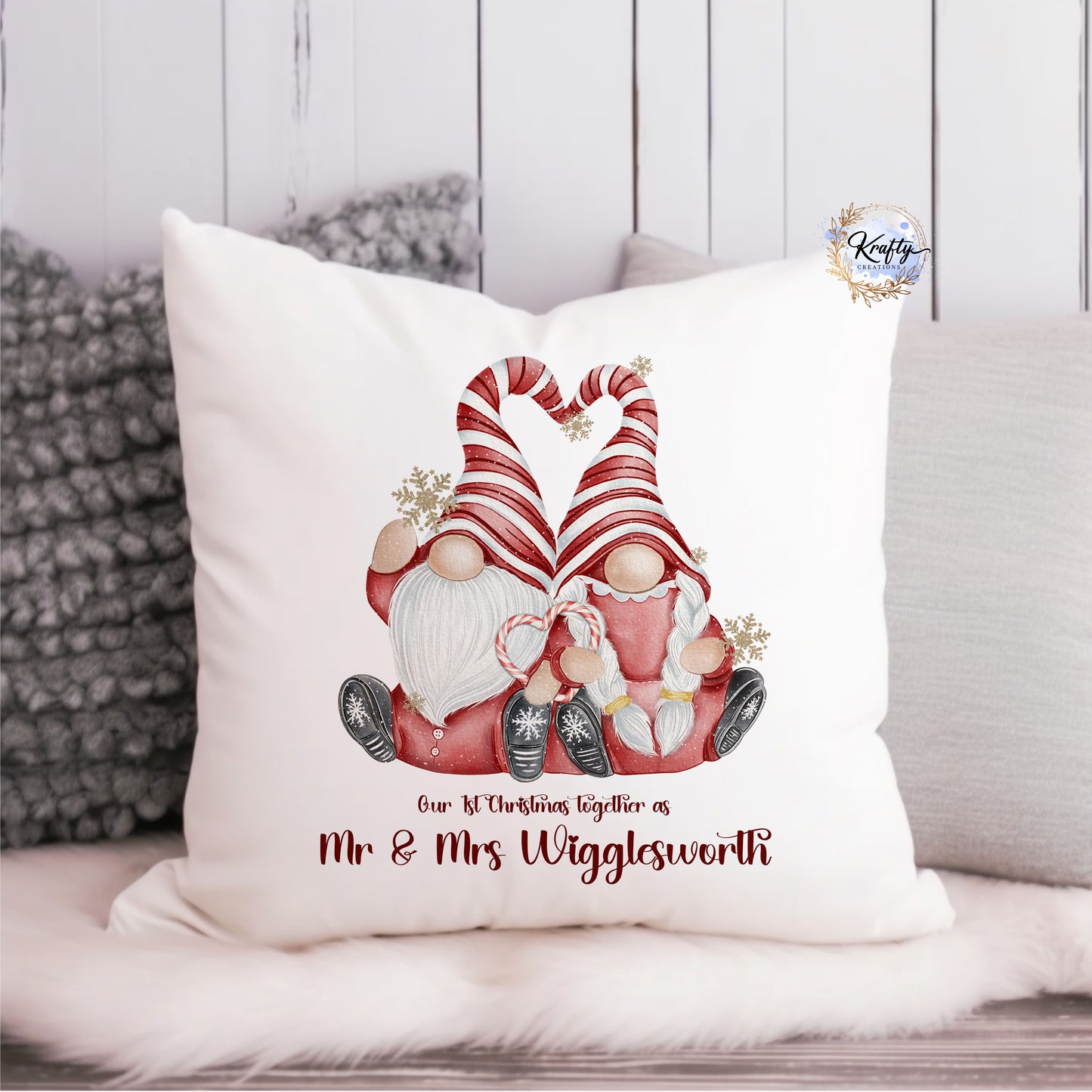 Personalised Gonk Cushion - Red