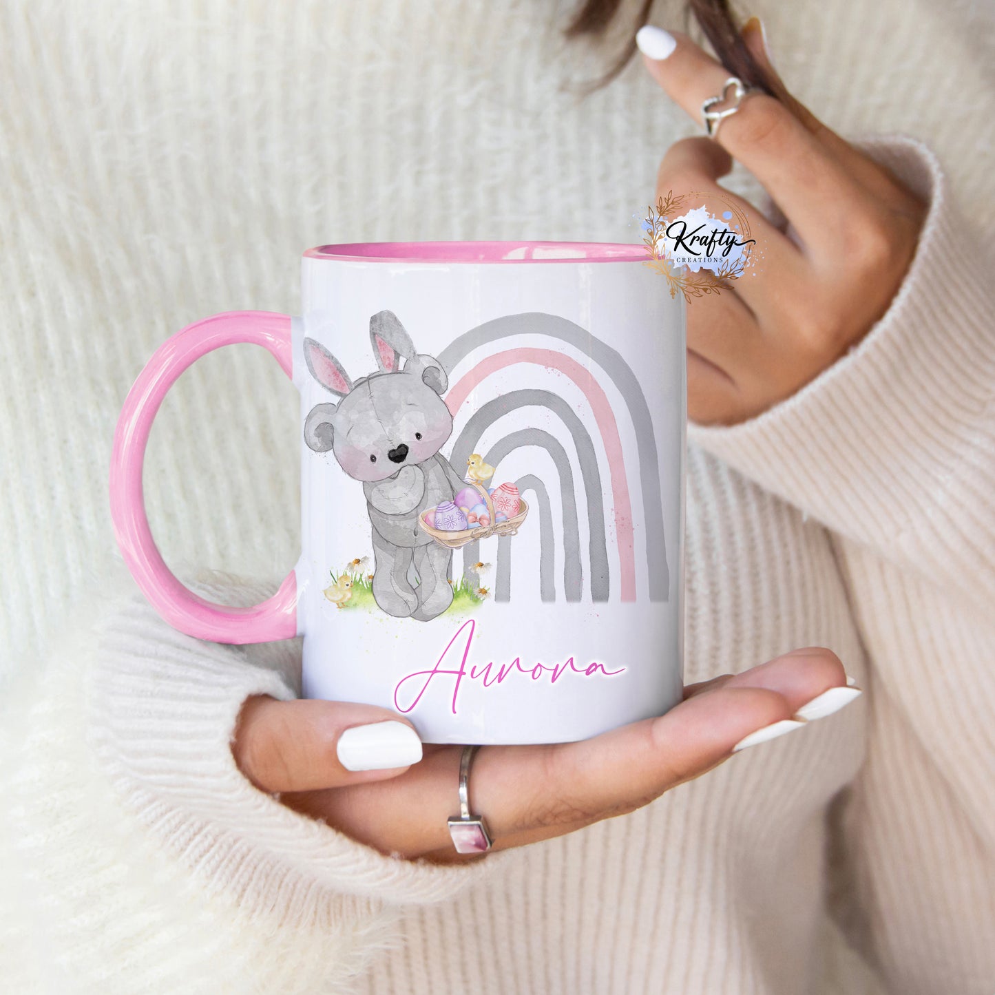 Easter Bunny Mugs - Rainbows