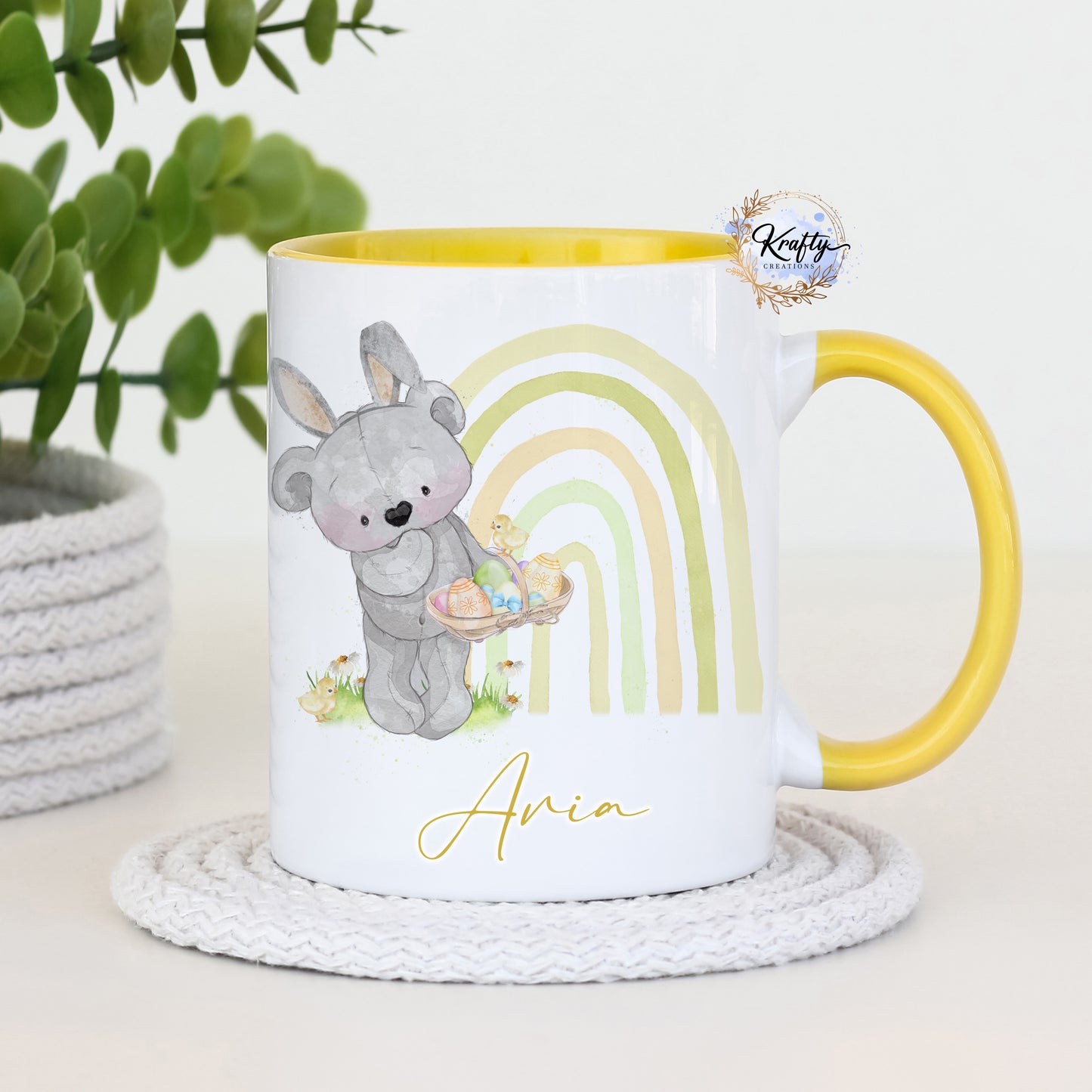 Easter Bunny Mugs - Rainbows