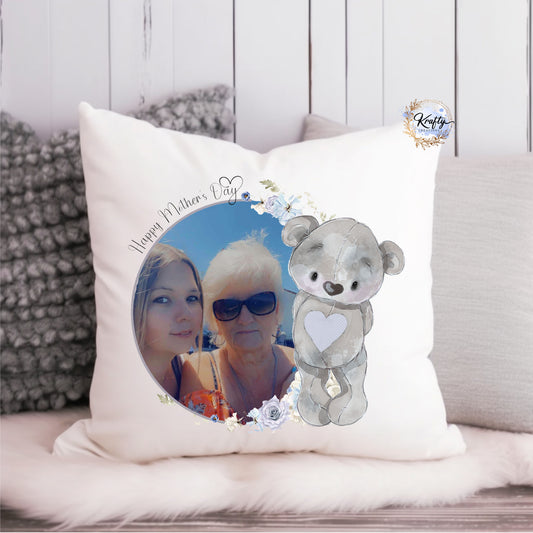 Heart Bear Photo Cushion