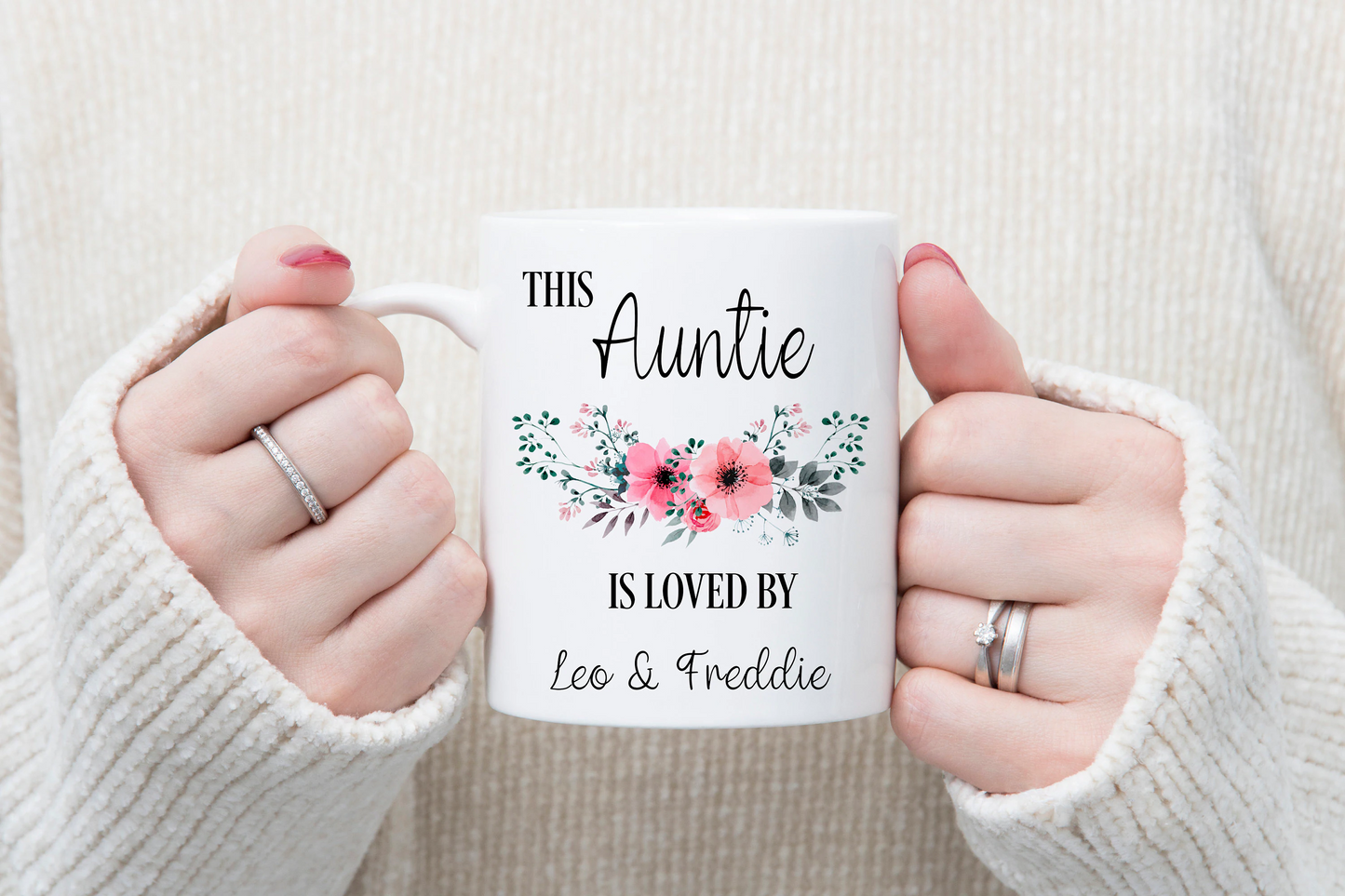 Floral Bestie, Auntie Mugs