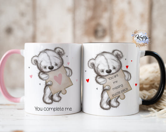 Valentines Puzzle Bear Mug