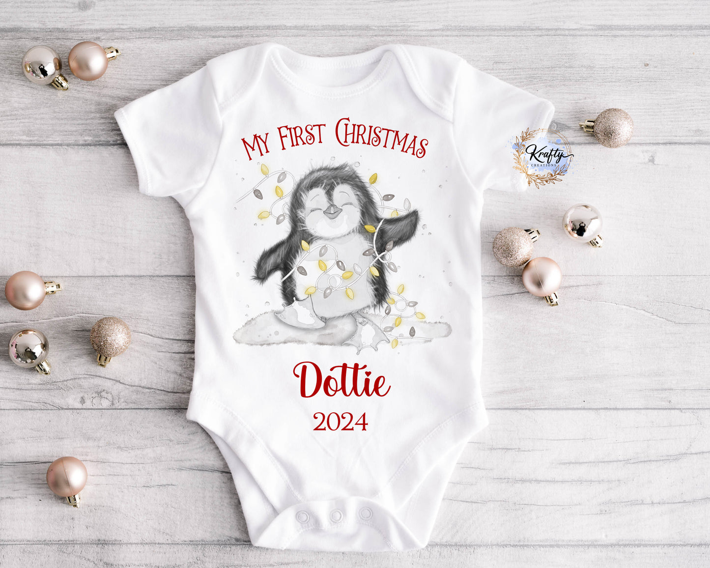 Penguin Christmas Vest / Sleep Suit