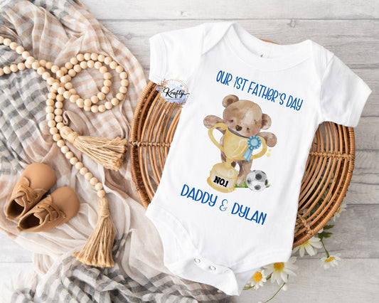 Father's Day Vest / Sleepsuits - Bears Trophies