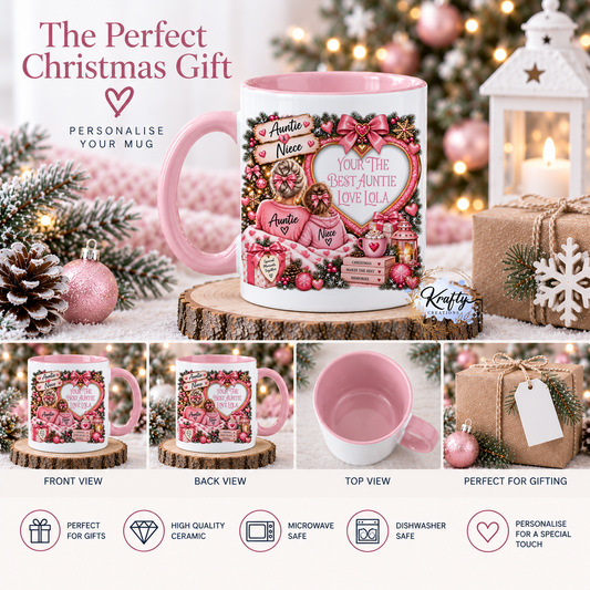Christmas Mug - Text in Heart