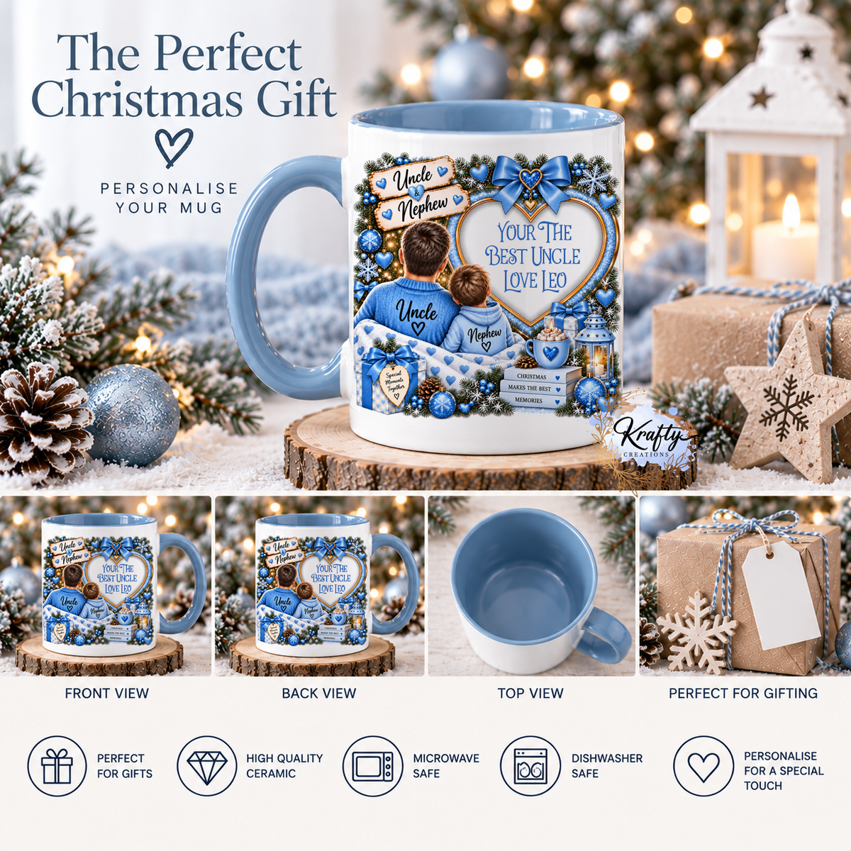 Christmas Mug - Text in Heart