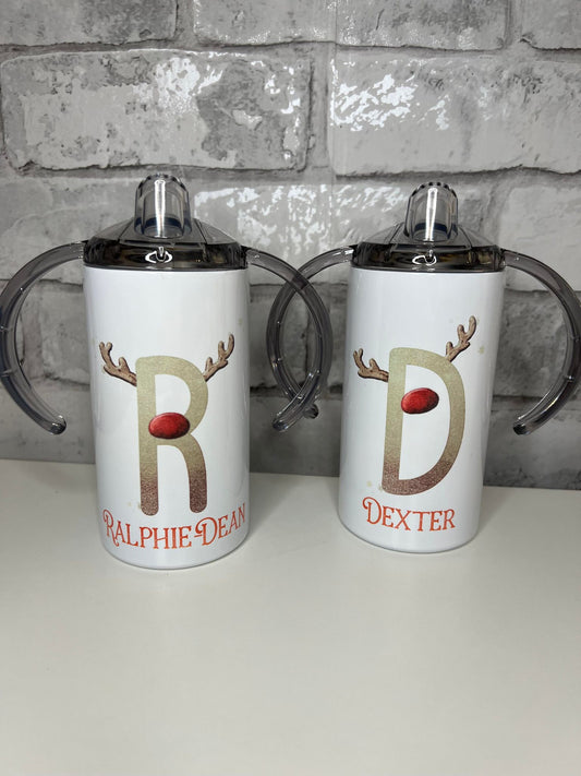 Christmas Nose Reindeer Sippy Cups