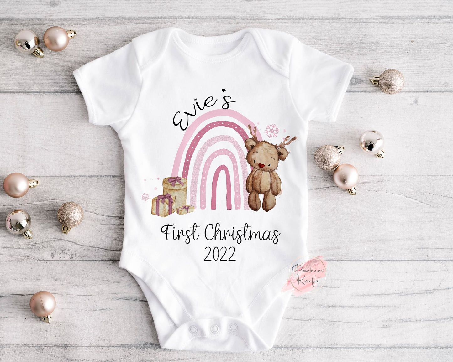 Personalised Christmas Baby Vests