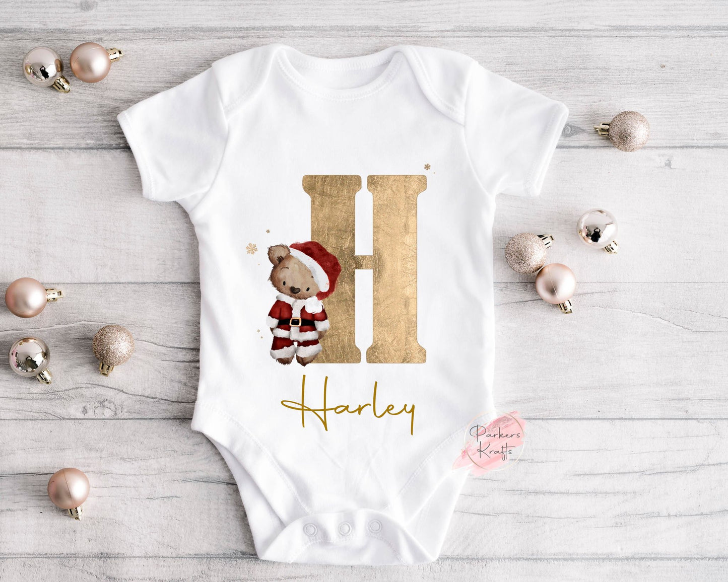 Personalised Christmas Baby Vests