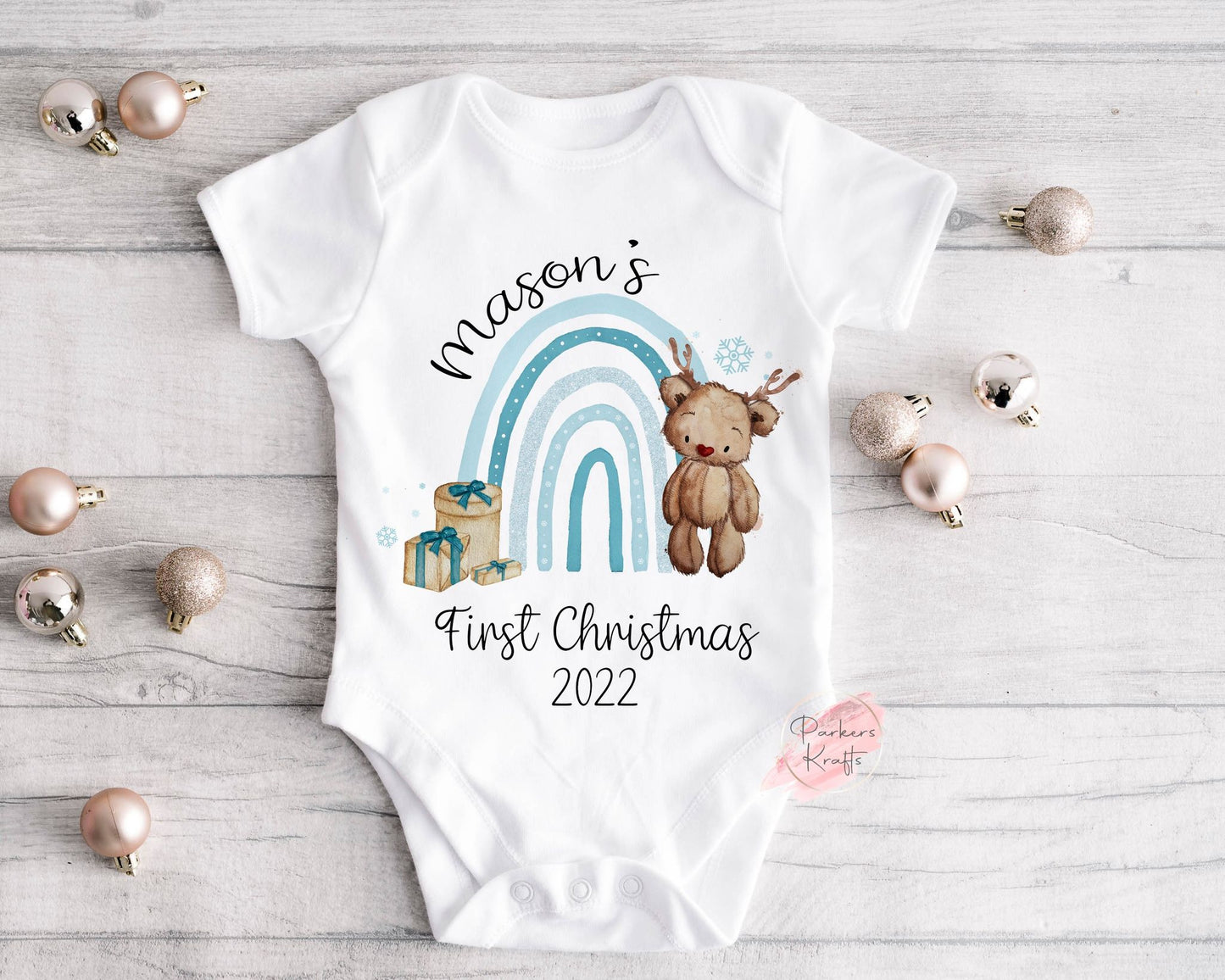 Personalised Christmas Baby Vests