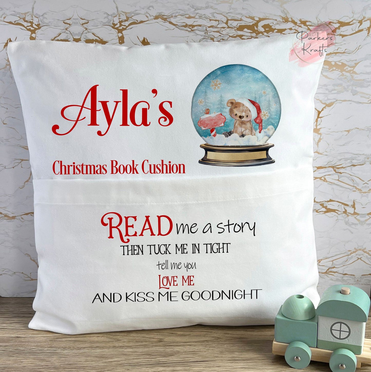 Personalised Snow Globe Pocket Pillow