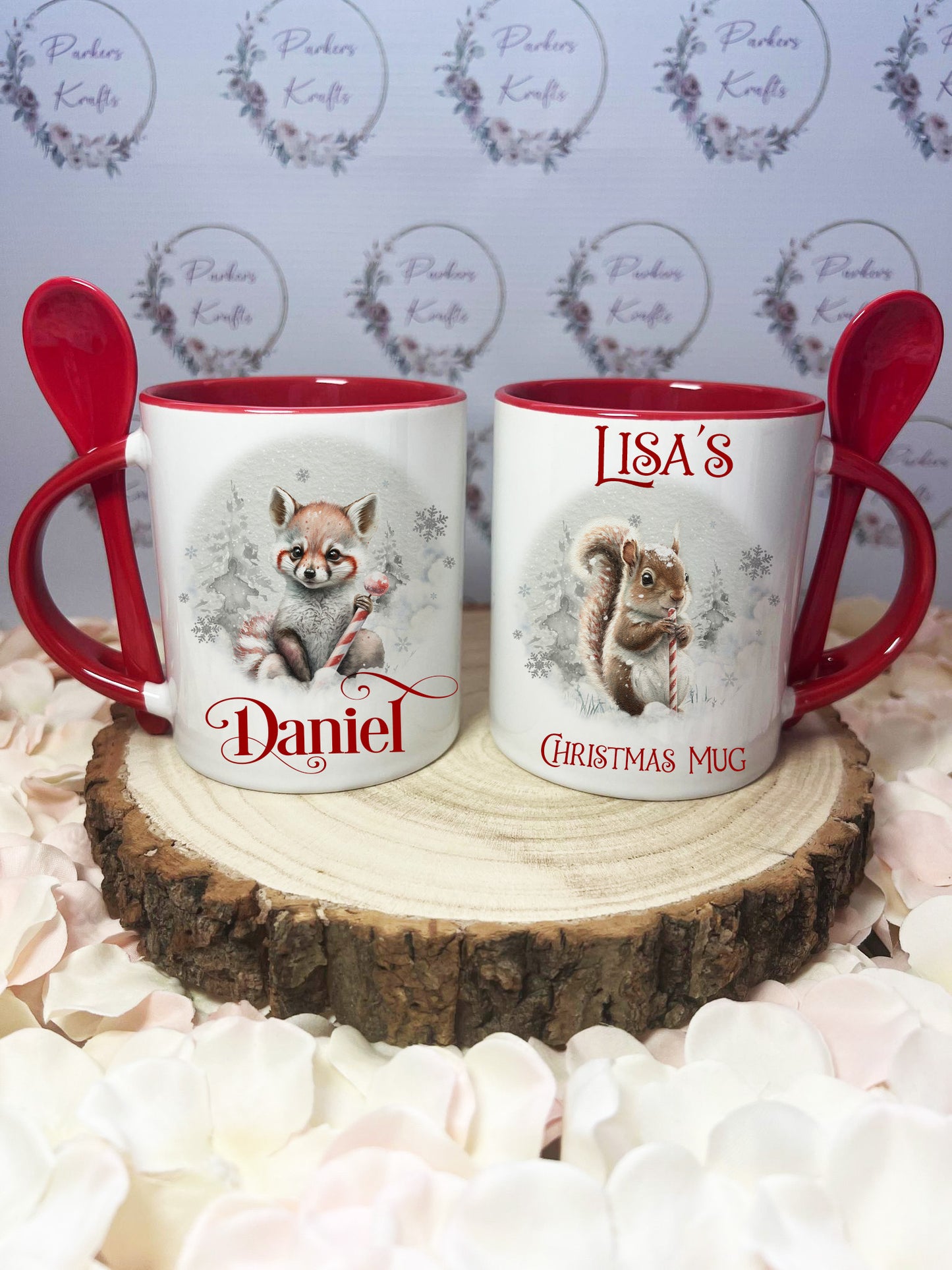 Personalised Christmas Spoon Mugs