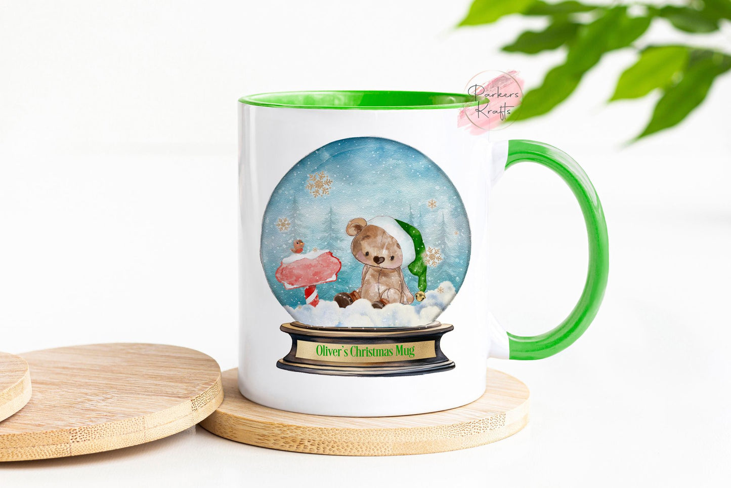 Personalised Snow Globe Christmas Mug