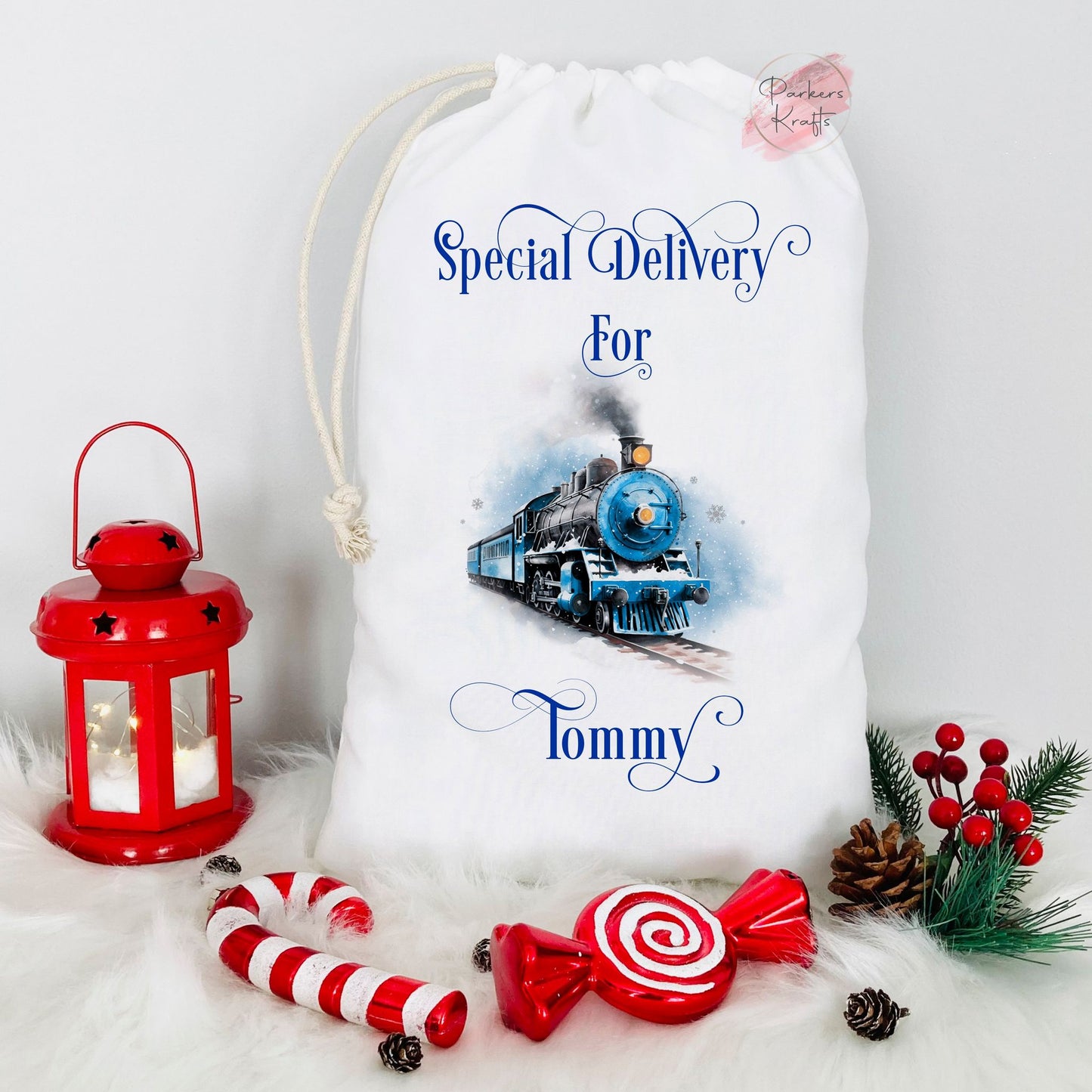 Steam Train Christmas Sacks