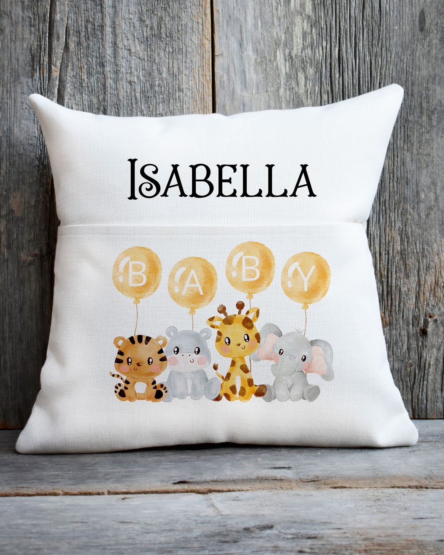 Personalised Safari Pocket Cushions