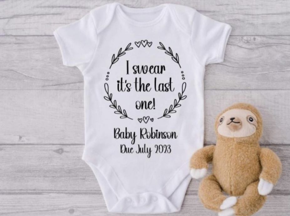 Personalised Baby Announcement Vests