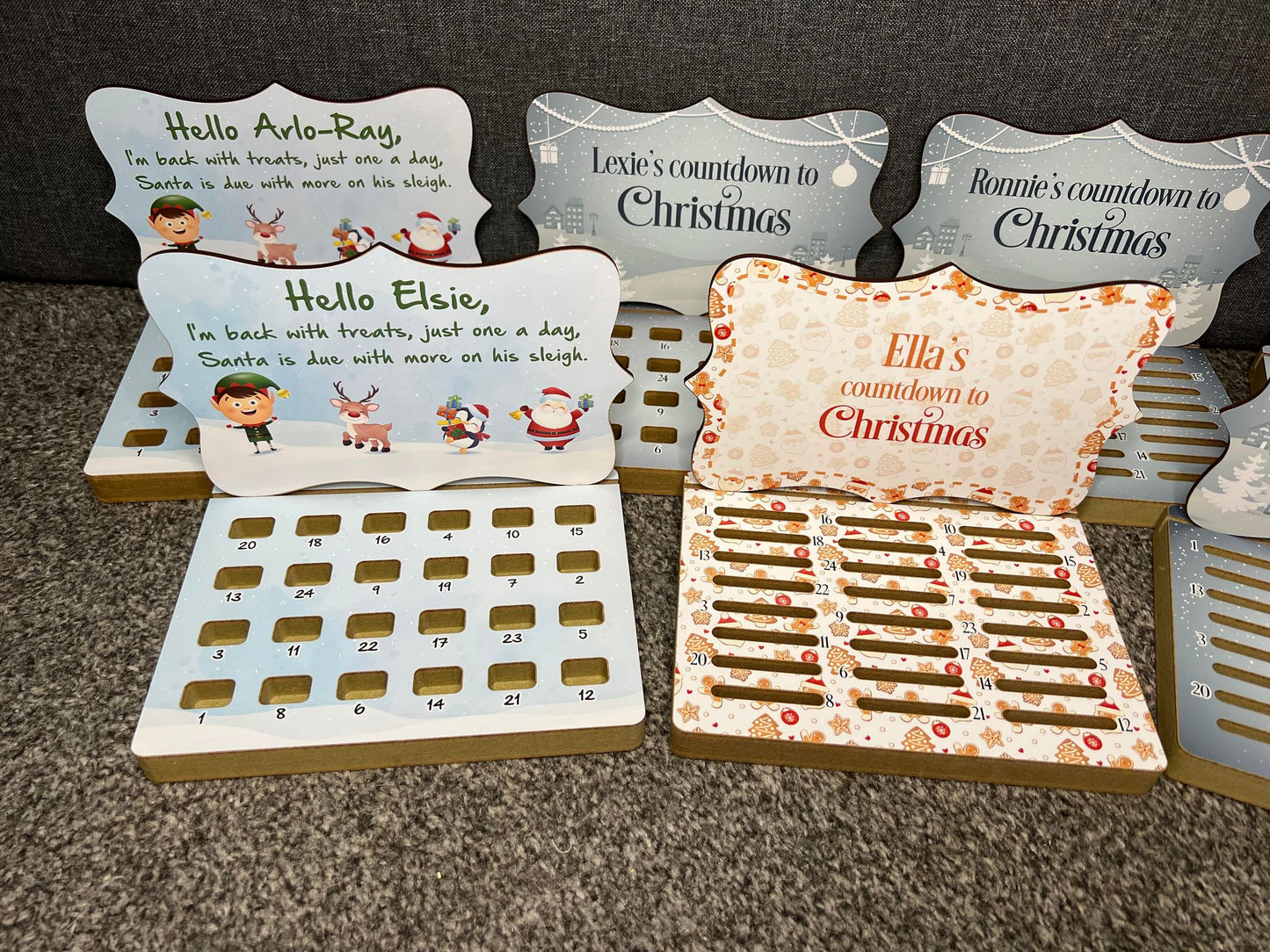 Personalised Chocolate Countdown Advent Calendars - Coins or Kinder