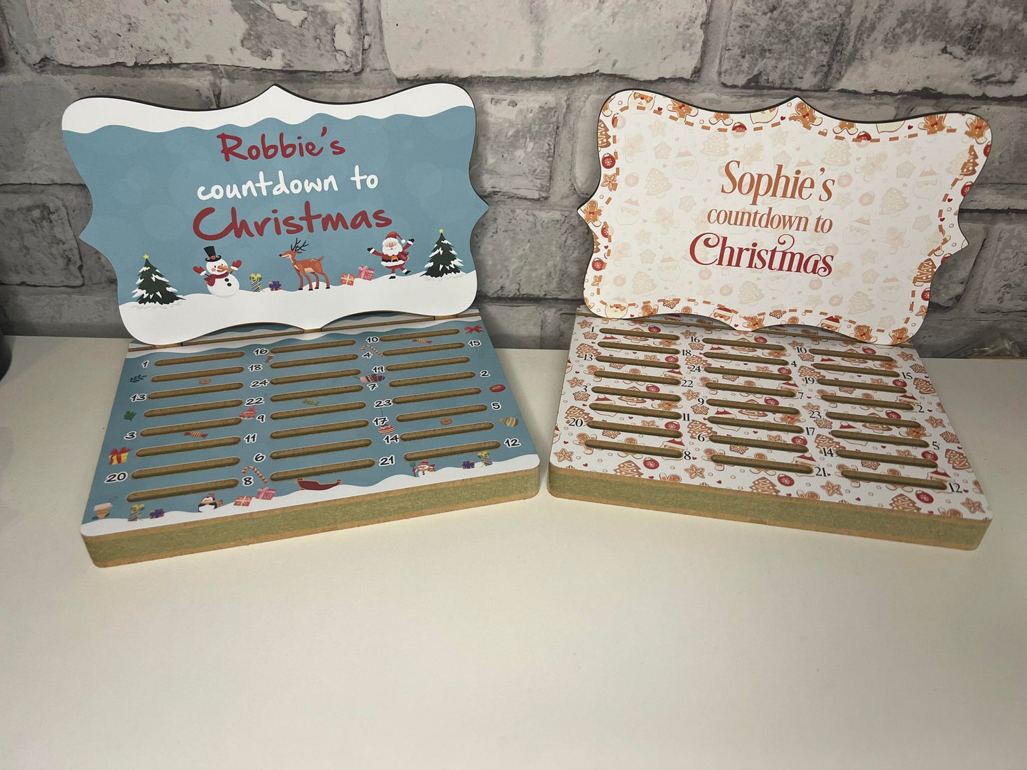 Personalised Chocolate Countdown Advent Calendars - Coins or Kinder