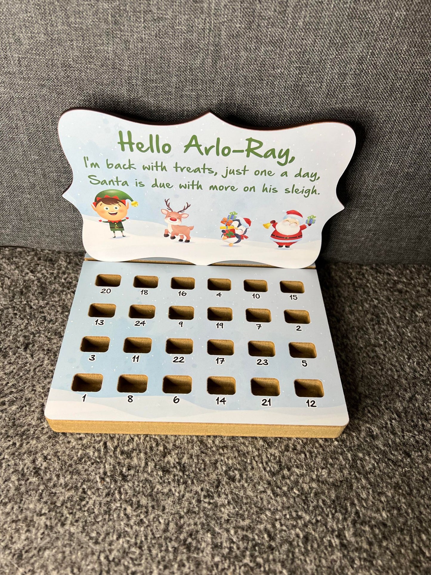 Personalised Chocolate Countdown Advent Calendars - Coins or Kinder