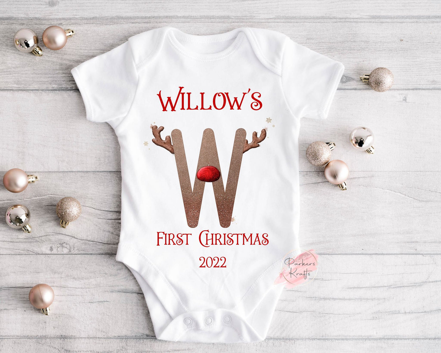 Personalised Christmas Baby Vests