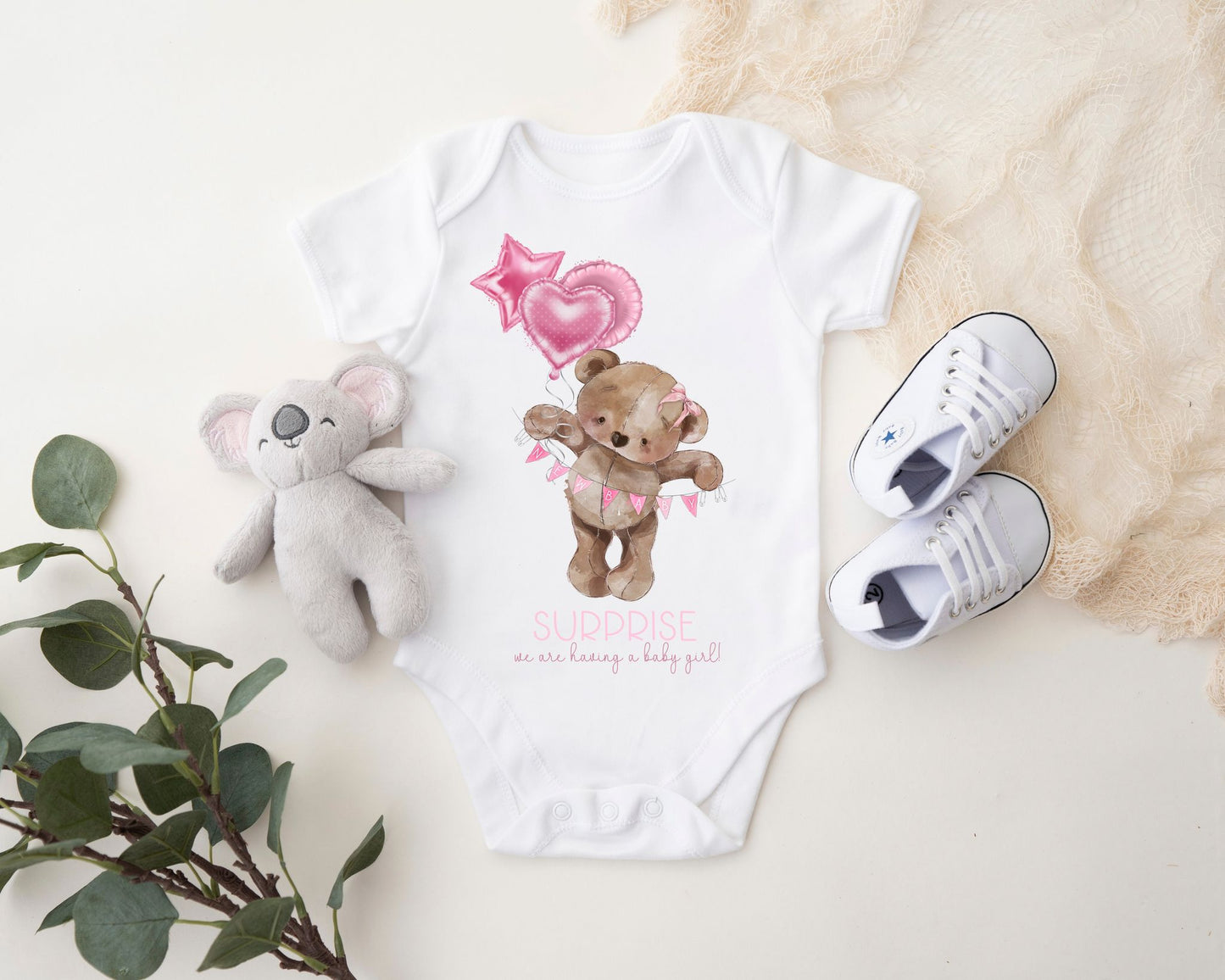 Personalised Teddy Bear Baby Vests