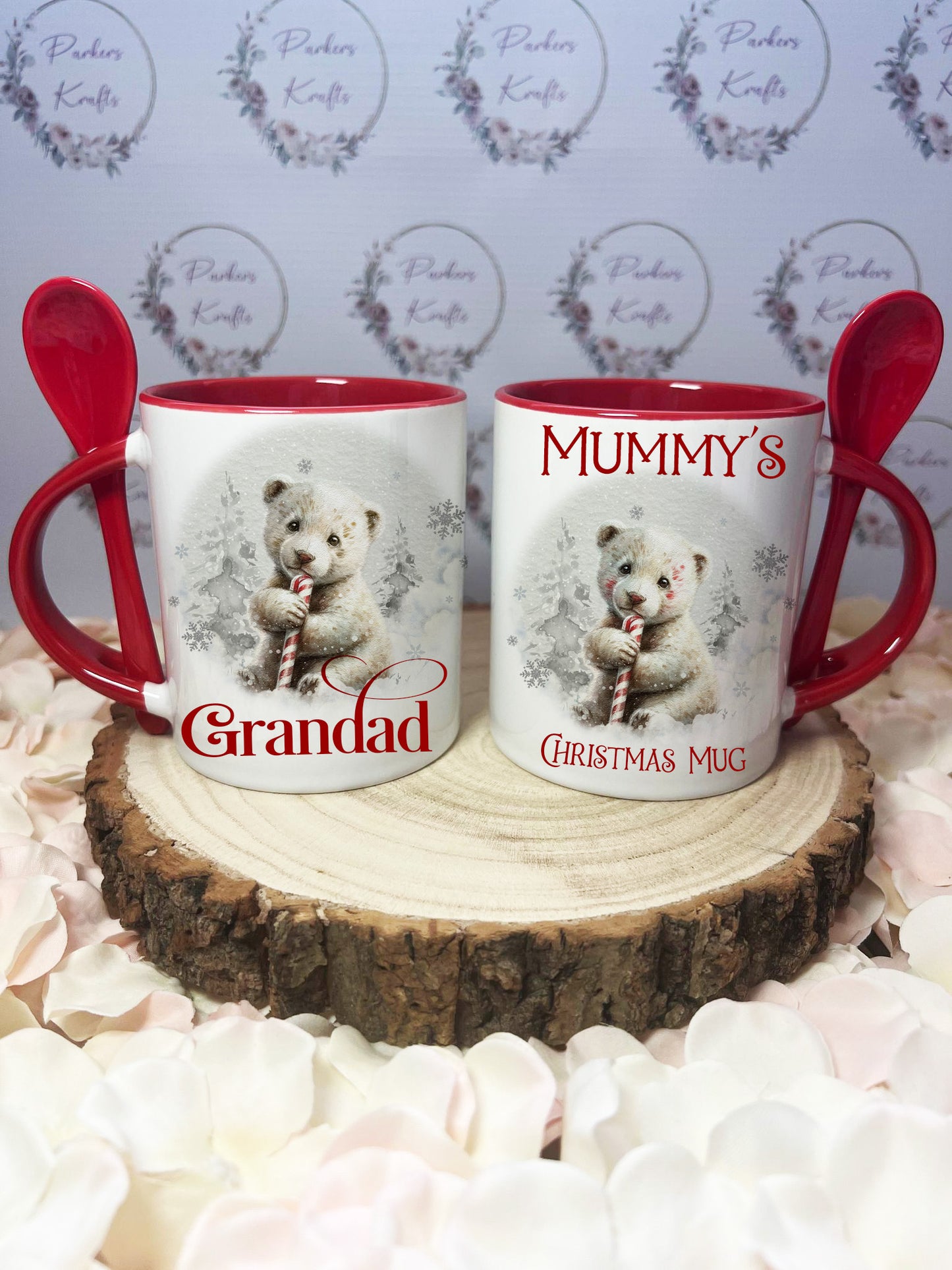 Personalised Christmas Spoon Mugs