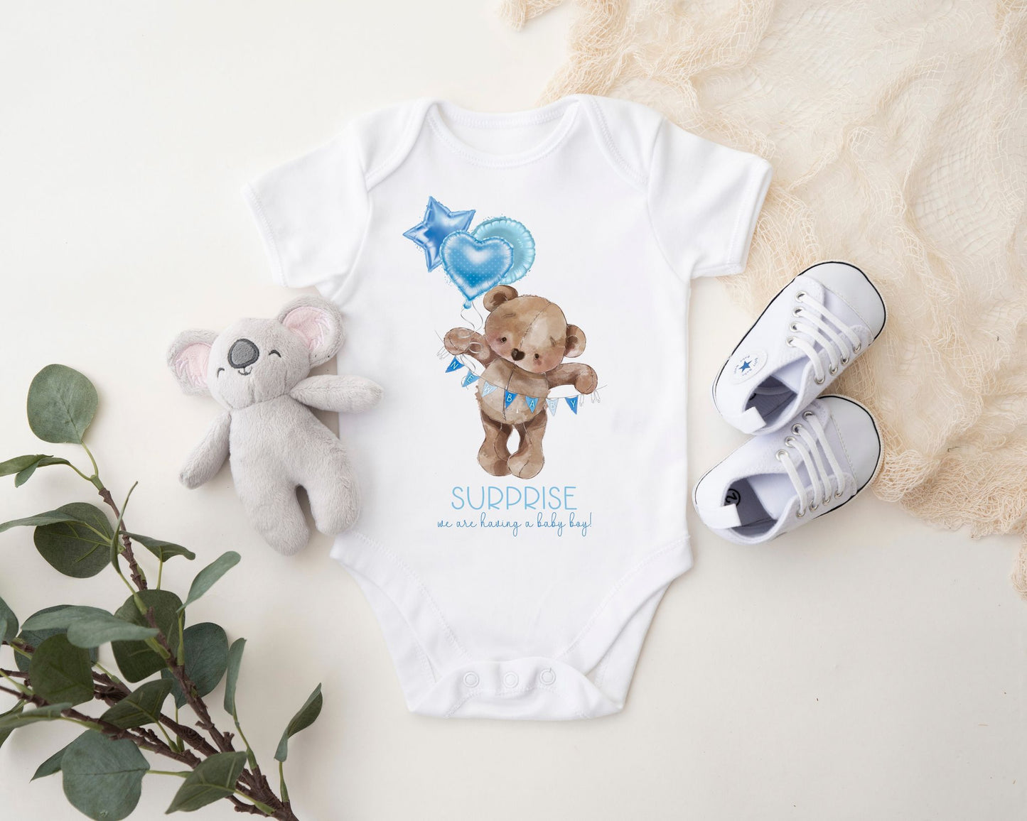 Personalised Teddy Bear Baby Vests