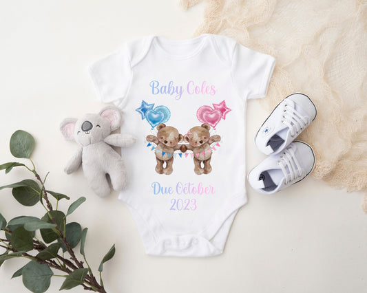 Personalised Teddy Bear Baby Vests