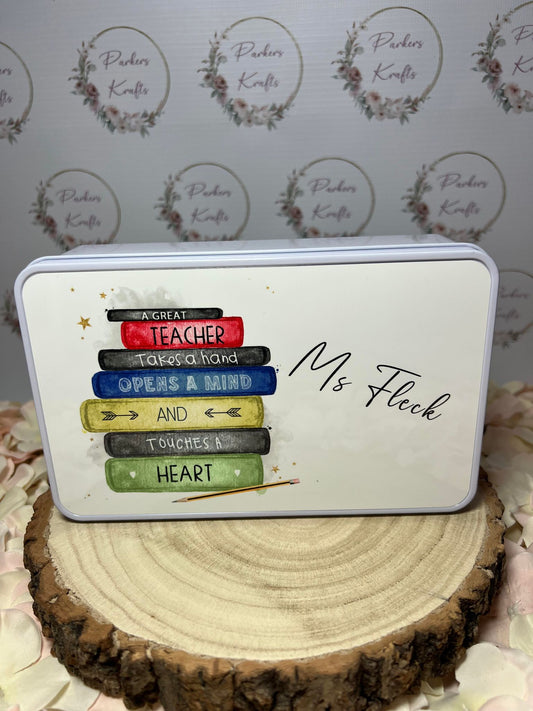 Personalised Teacher Tins