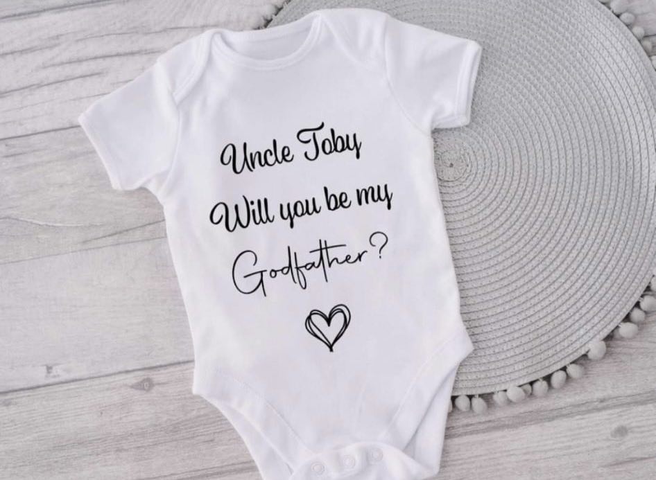 Personalised Godparents Baby Vest