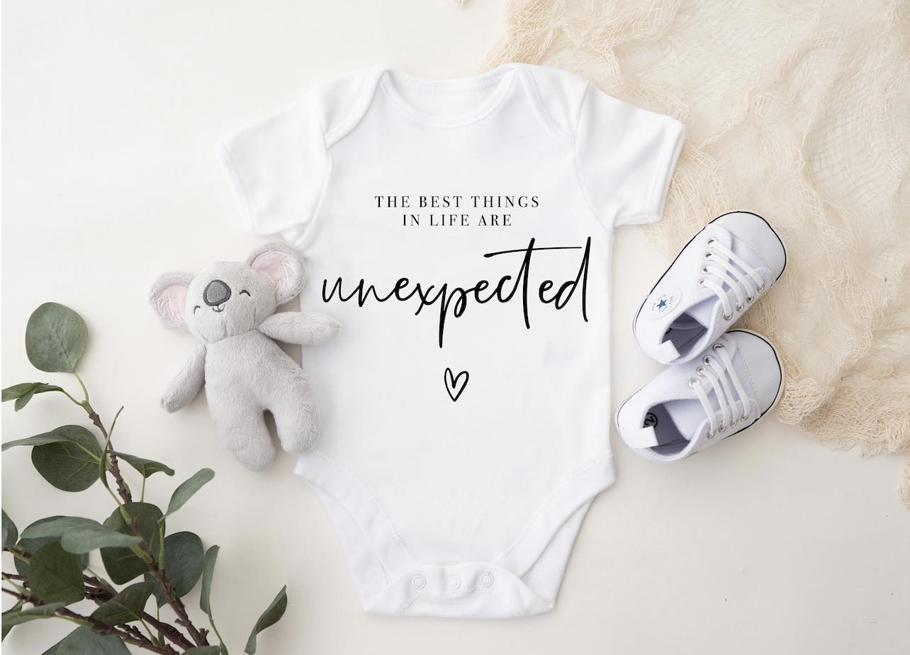 Personalised Unexpected Baby Announcement Vest