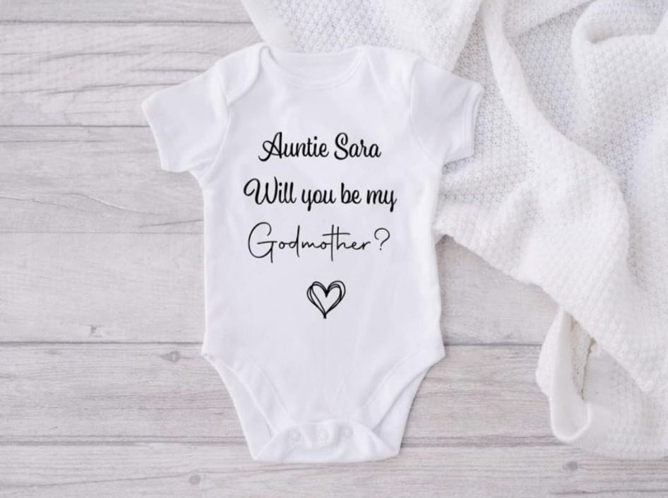 Personalised Godparents Baby Vest