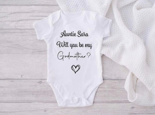 Personalised Godparents Baby Vest