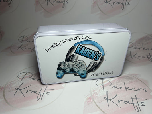 Personalised Gaming Treat Tins