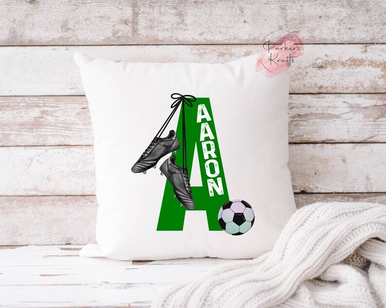 Personalised Football Initials Cushions