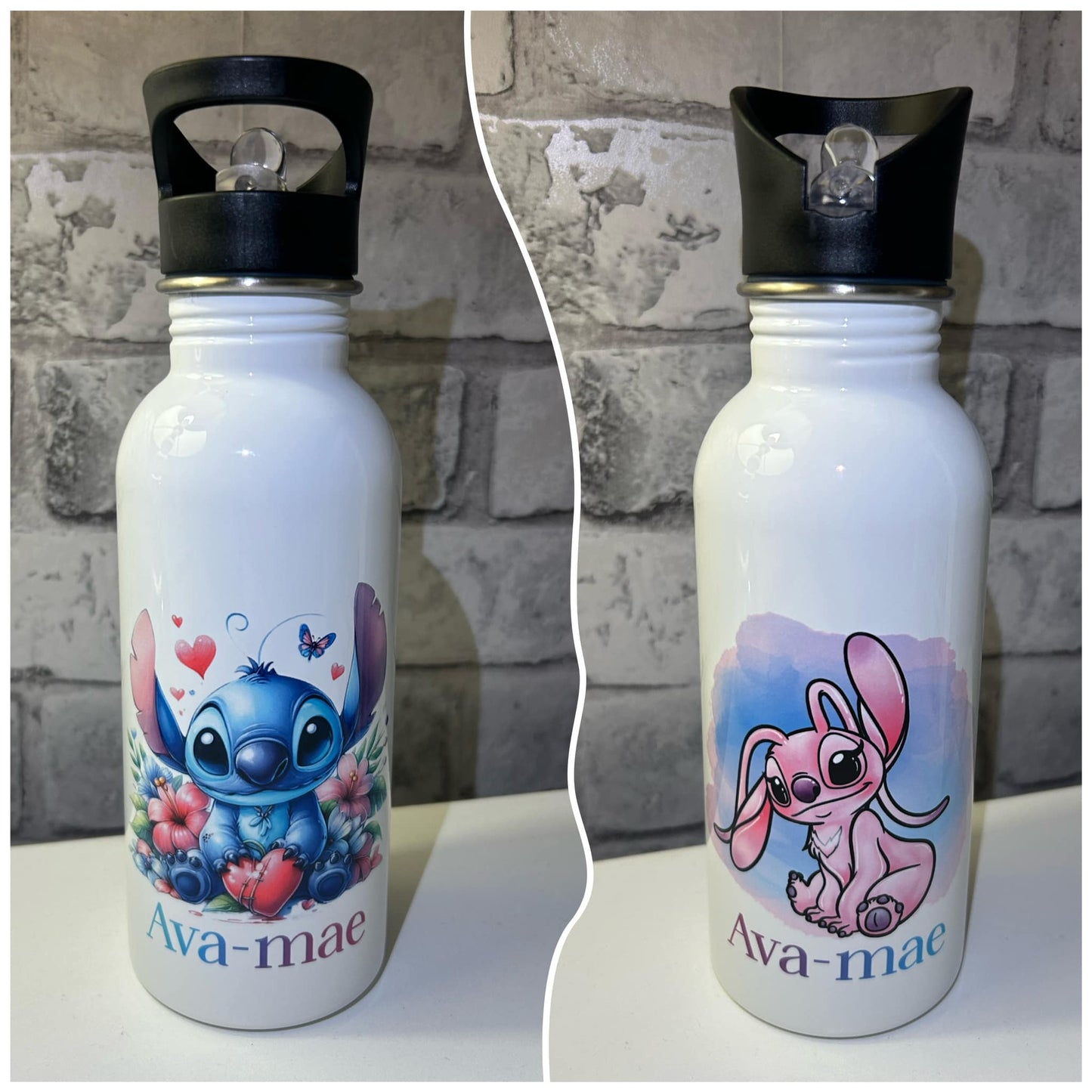 Stitch / Angel Water Bottles